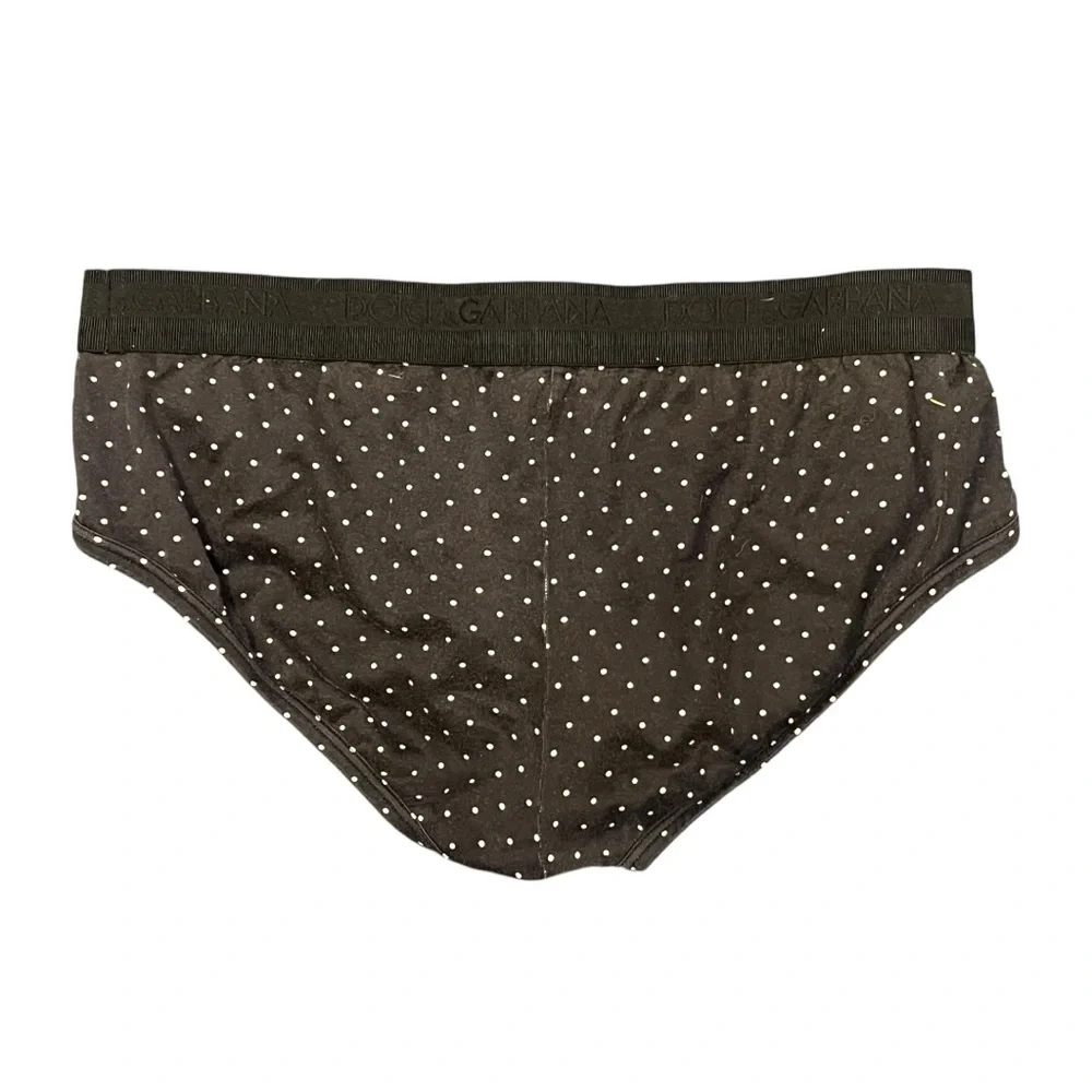 Dolce & Gabbana Polka Dot‎ Logo Waist Briefs Designer Underwear Size L